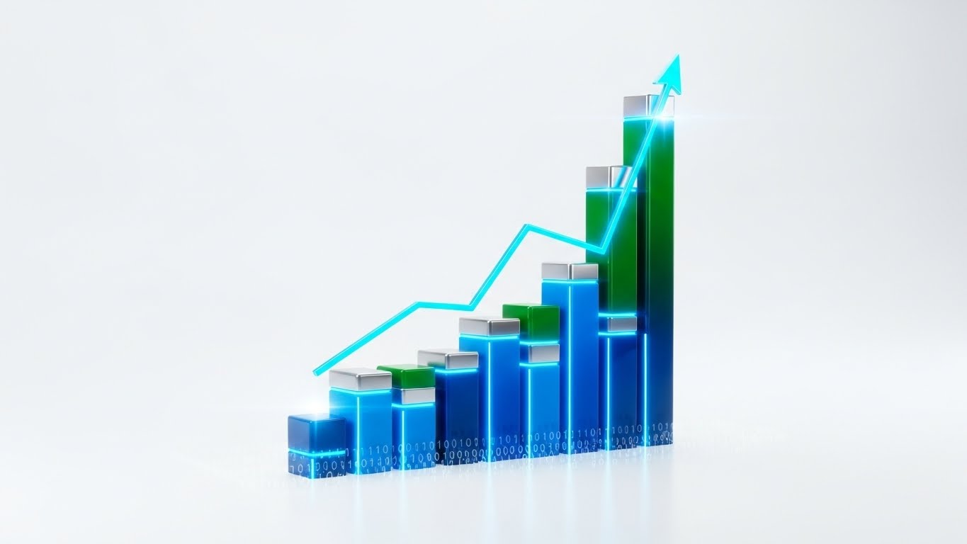 (Dynamic Data Viz): Glowing Metrics + Revenue Growth