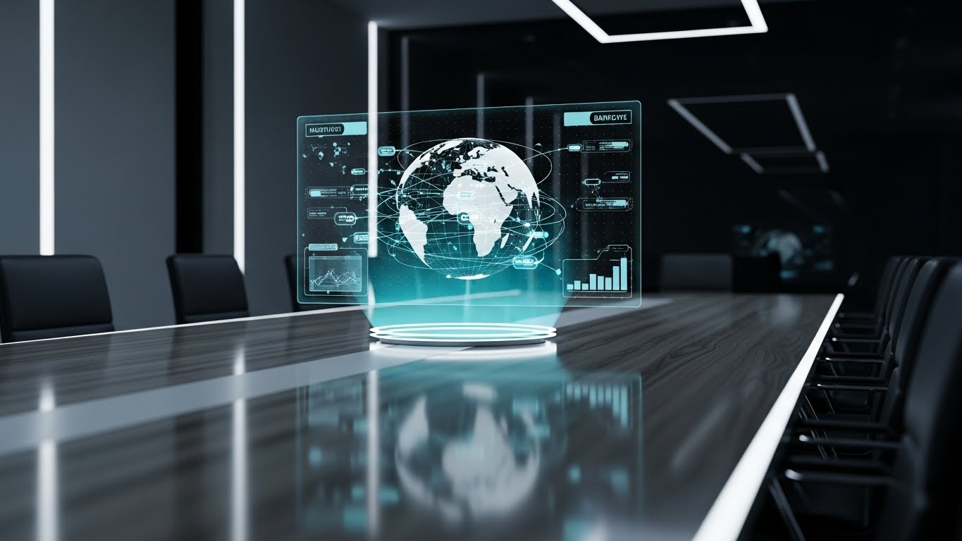 (Holographic UI): Global Command - Visualizing Enterprise Scale