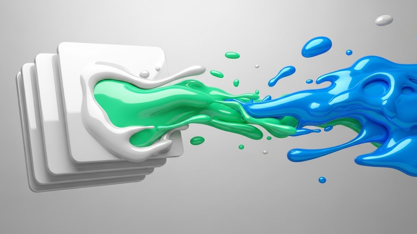 (Abstract 2D Motion Graphics): Liquid Data - Seamless Integration Flow