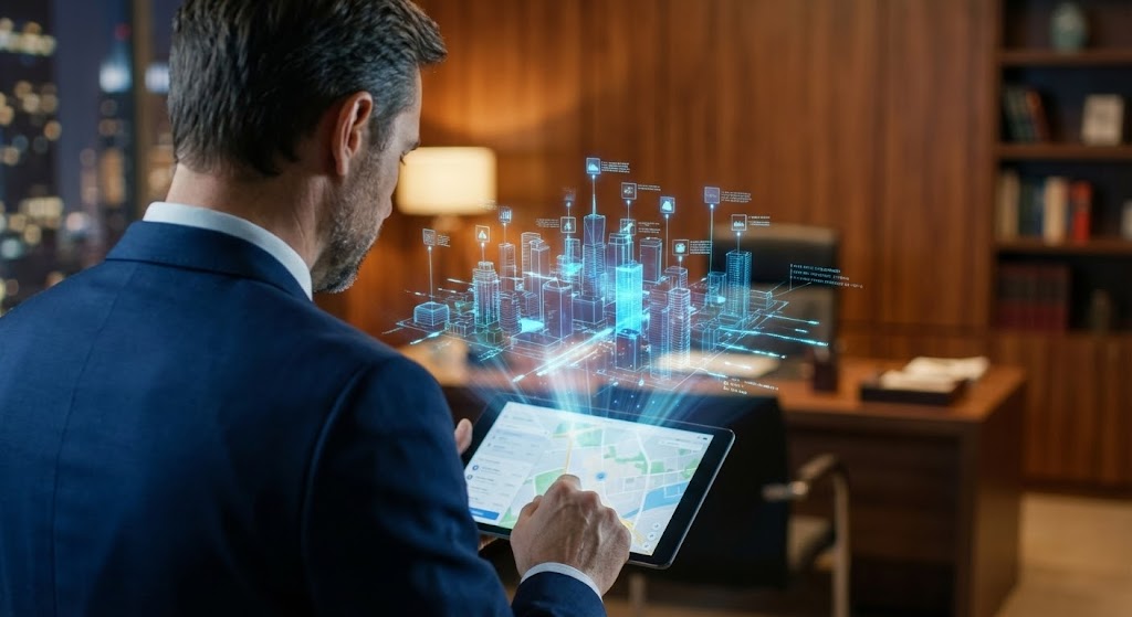 (Lifestyle Stock + UI): Executive Command - The View from the Top