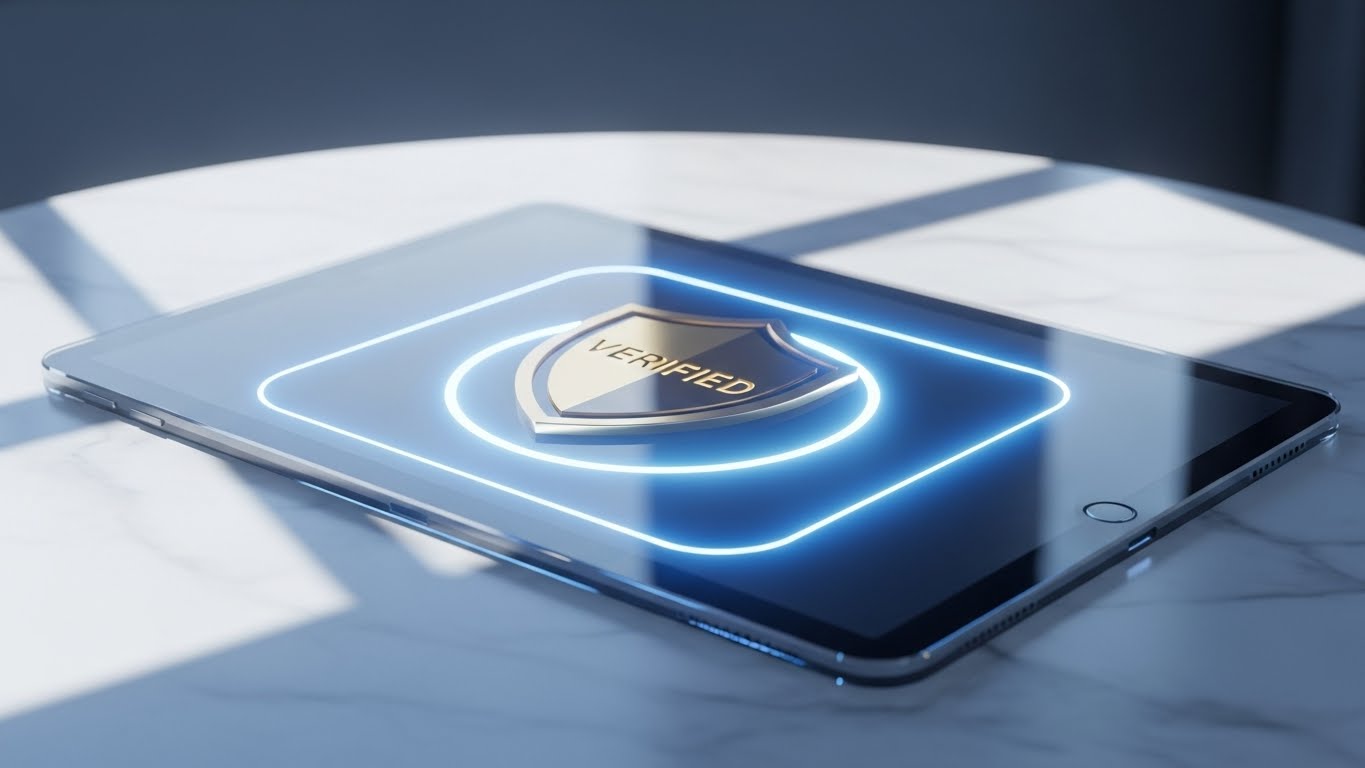 (Premium Realism): Gold Shield + Anchoring Enterprise Trust