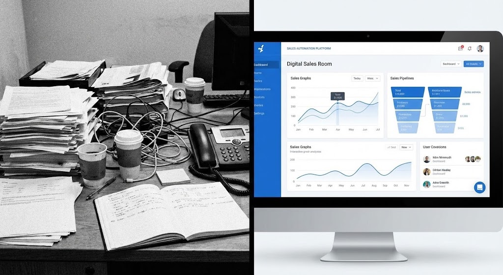 (Split Contrast): B&W Chaos + Illuminating Digital Order