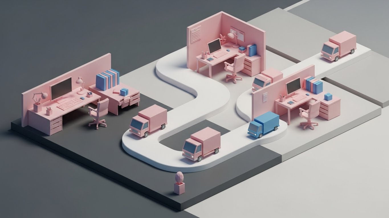(Isometric 3D): Playful Logistics - The Path of Least Resistance