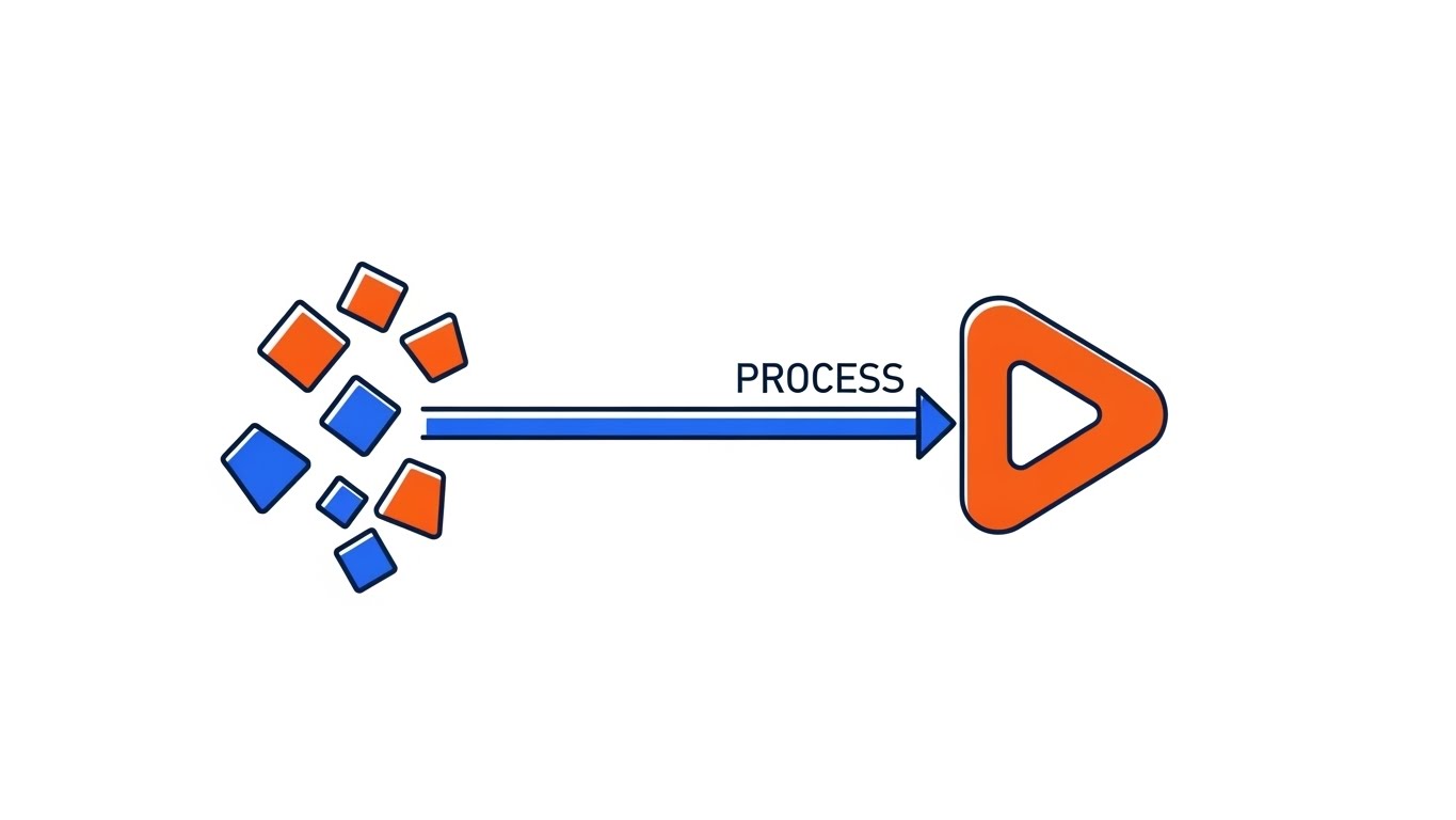 (Minimalist Flat): Kinetic Alignment - Organizing Data Chaos