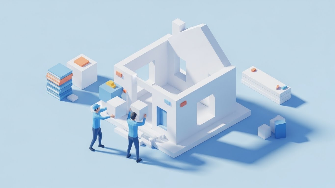 (Isometric 3D): Miniature Workflow + Collaborative Precision