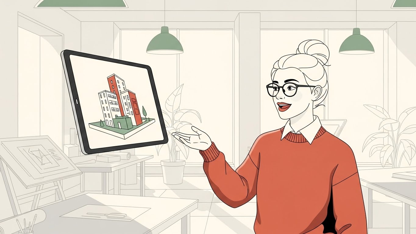 (2D Character): Relatable Architect + Workflow Empathy