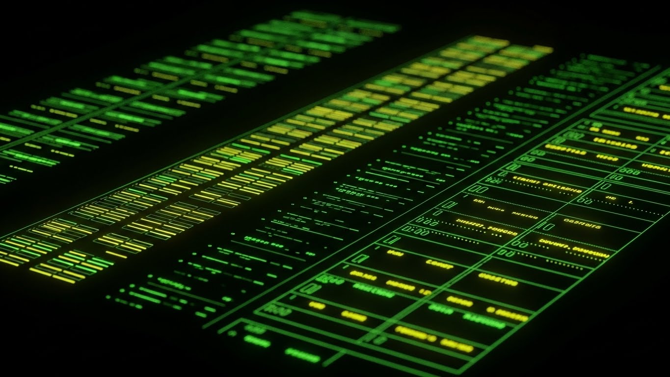 (Dark Mode UI): High-Contrast Data Scroll – Power User Sophistication