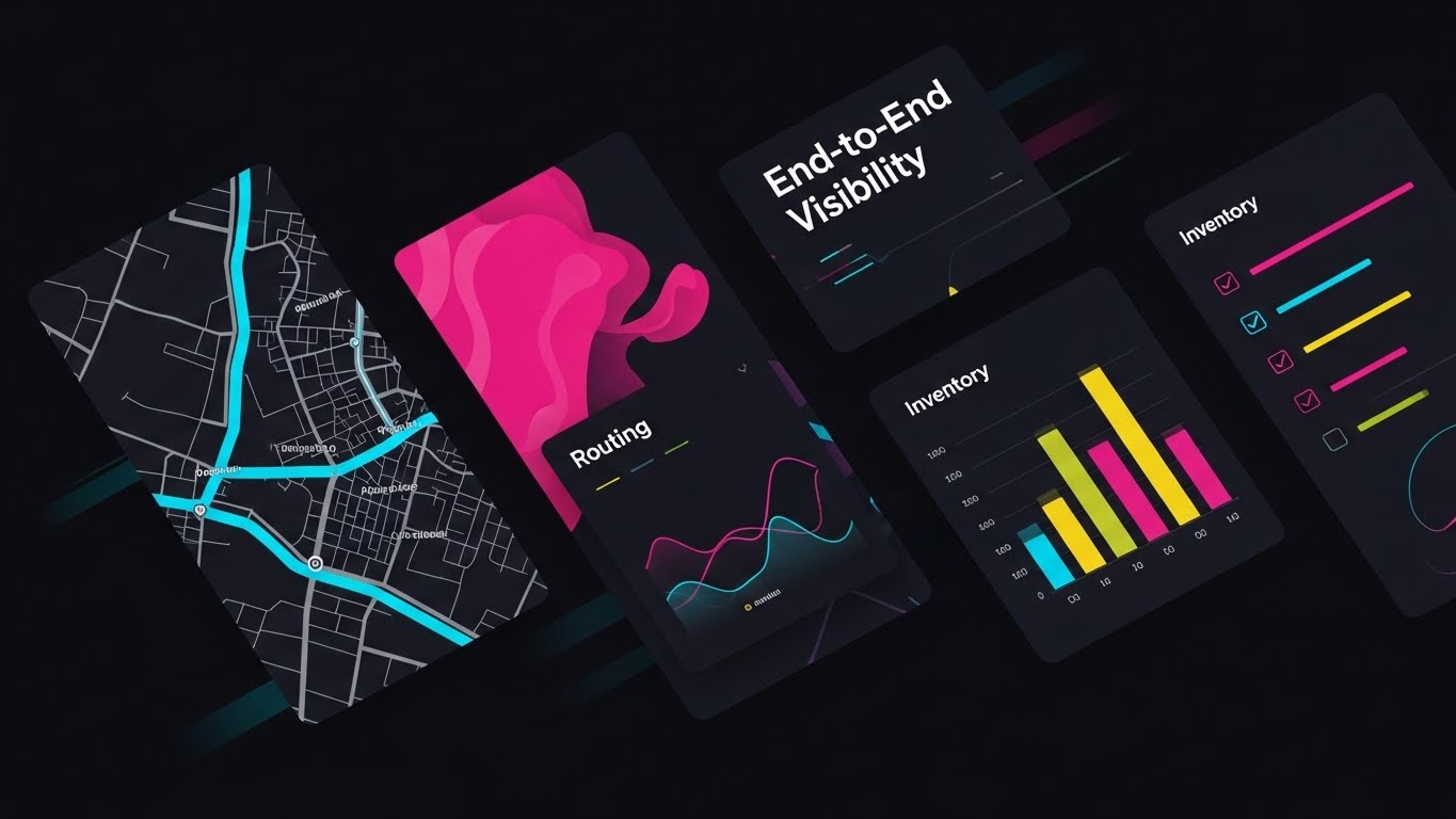 (Rapid UI Montage): Angled Dashboard Slices – Instant End-to-End Control