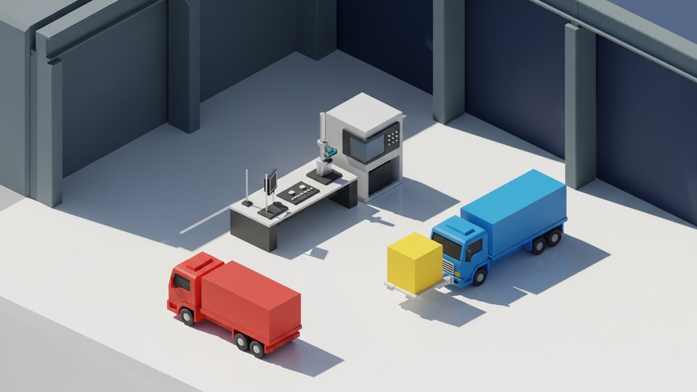 (Isometric 3D): Miniature Ecosystem Synchronizing Logistics