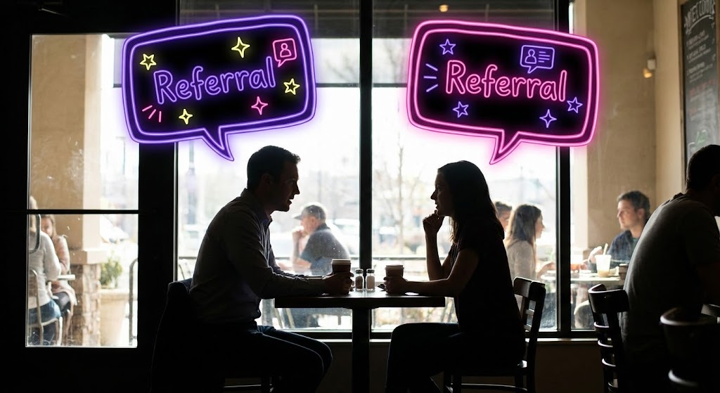 (Mixed Media Overlay): Neon Speech Bubbles - Visualizing Word of Mouth