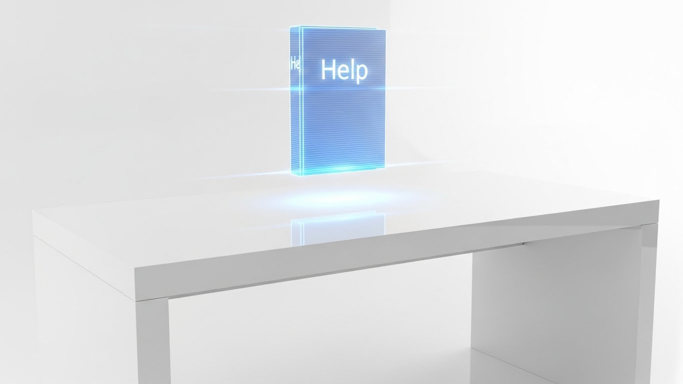 (Holographic UI Render): Digital Help Projection - Modernizing Self-Service
