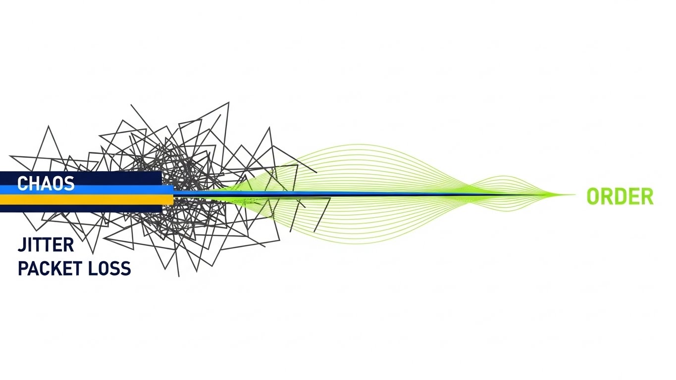(Abstract 2D Motion): Chaotic Lines Smoothing - Visualizing Jitter Reduction