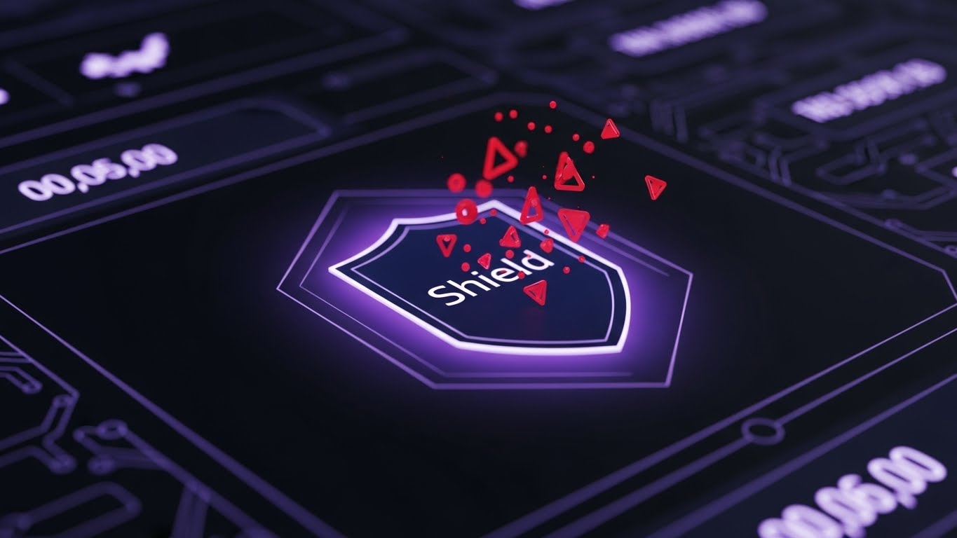 (Dark Mode UI Showcase): Particle Deflection Shield + Active Threat Mitigation