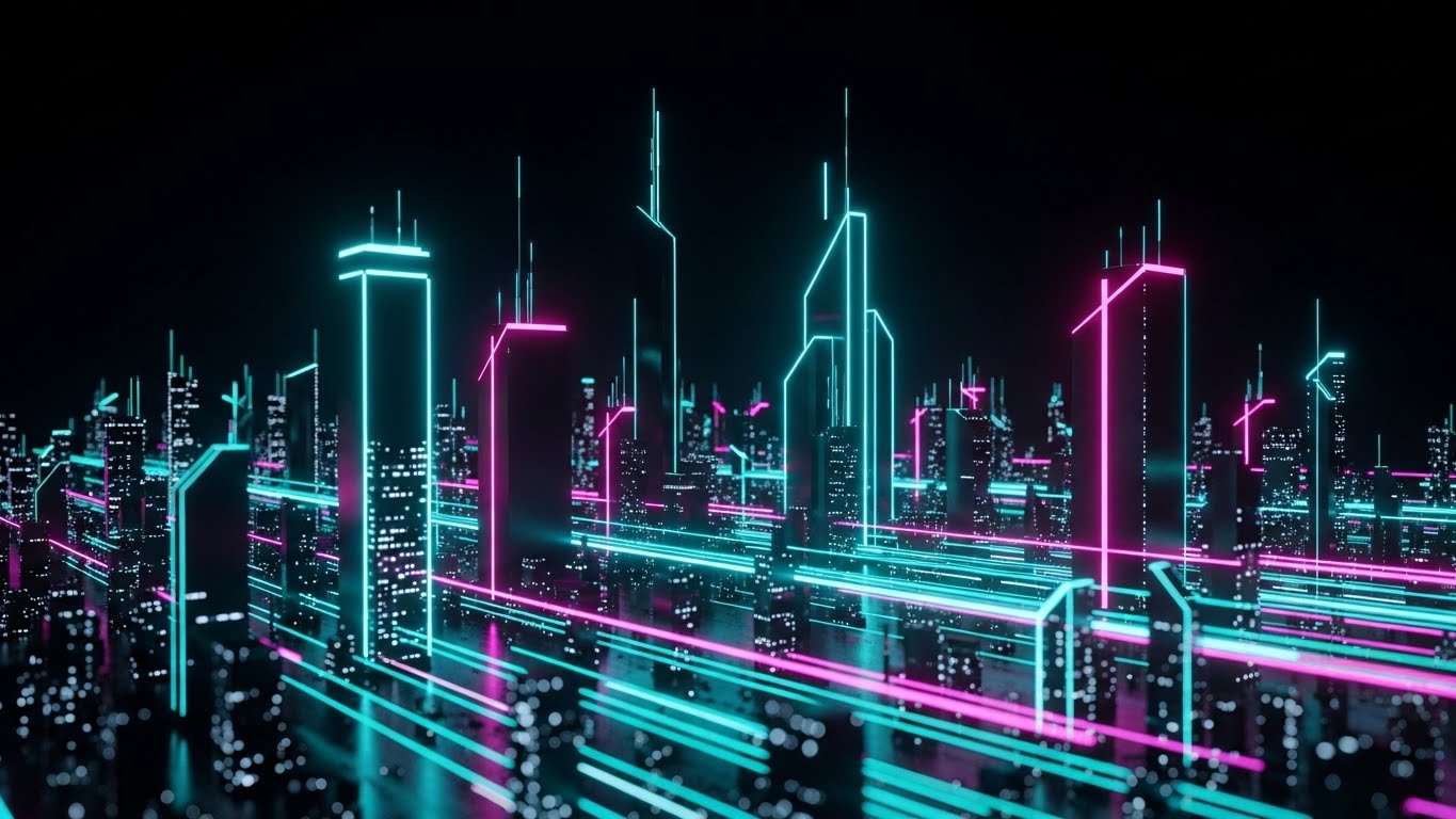 (Futuristic Neon): Ecosystem Scale - The Enterprise Metropolis