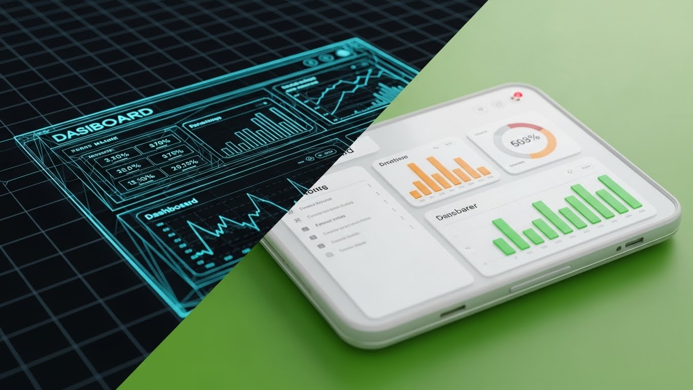 (Wireframe Transition): The Structure Behind the Interface