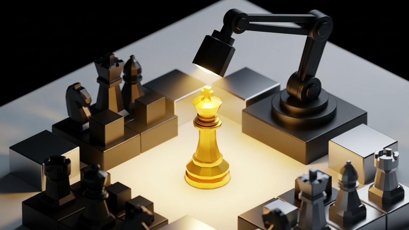 (Split Screen: Optimized Reality): Visual Contrast – Optimizing Operational Efficiency