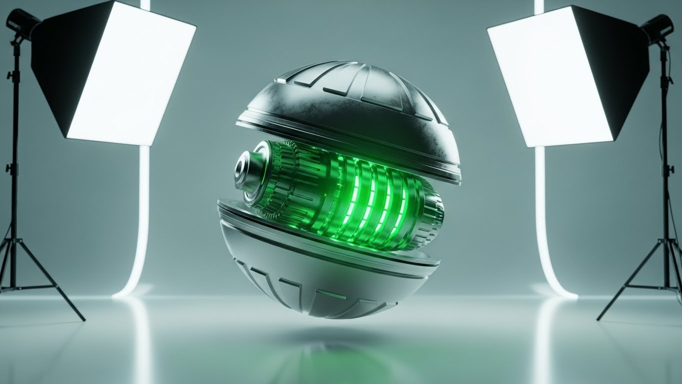 (Photorealistic 3D Renders): Product Core – Materializing the Engine