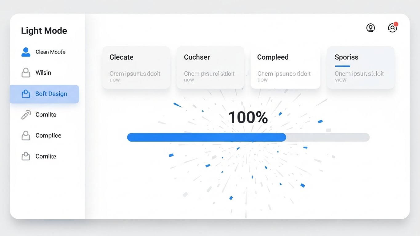(Clean UI Workflow): Progress Celebration – Gamifying User Activation