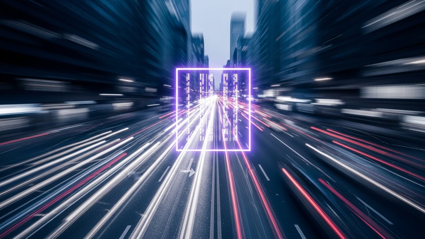 (Hyper-lapse Stock with Data): Velocity Hub – Visualizing Real-Time Value