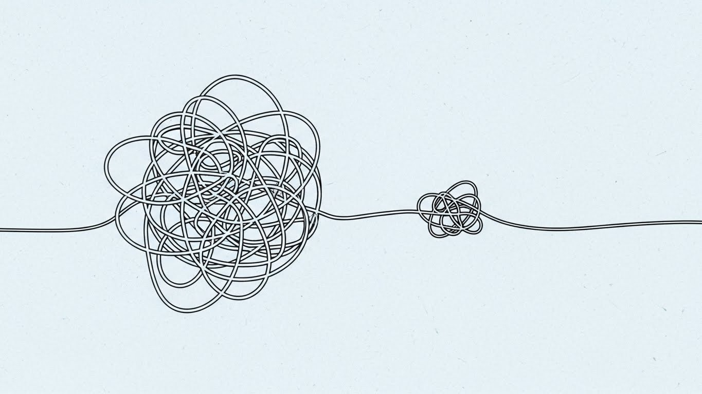 (2D Line Art Animation): Untangled Path – Simplifying Complexity