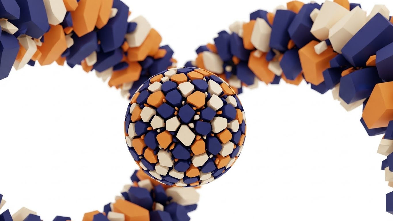 (Abstract 2D Motion Graphics): Coherent Sphere – Organizing Market Noise