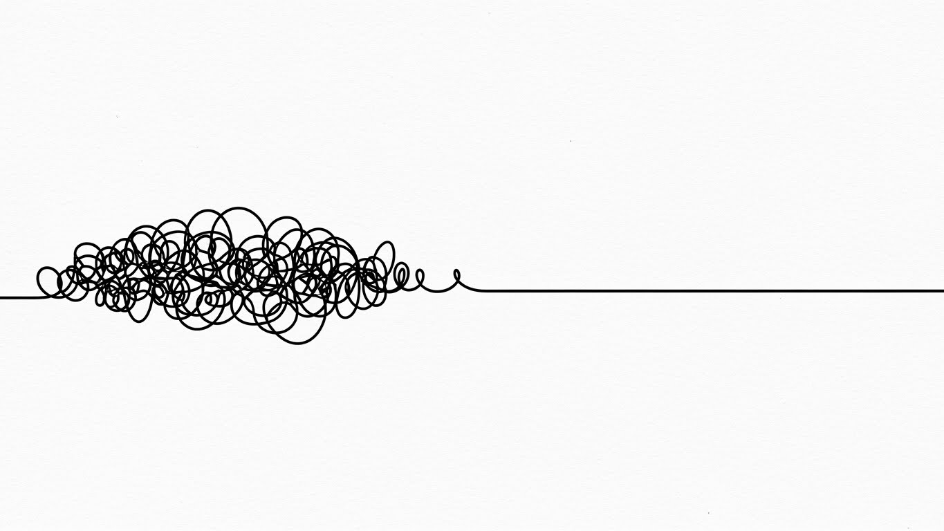 (2D Line Art Animation): Elegant Unraveling + Complexity Simplification