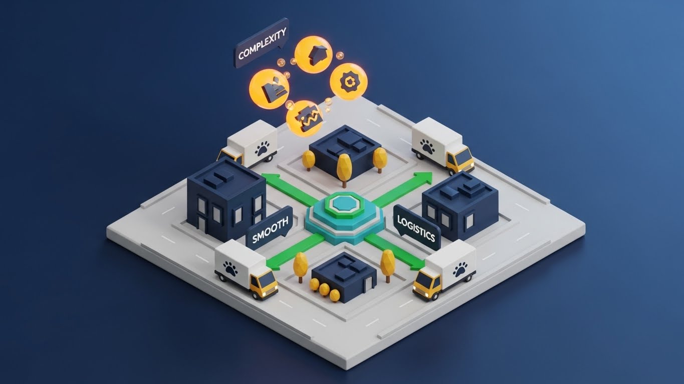 (Isometric 3D): Logistics City - Organized Complexity