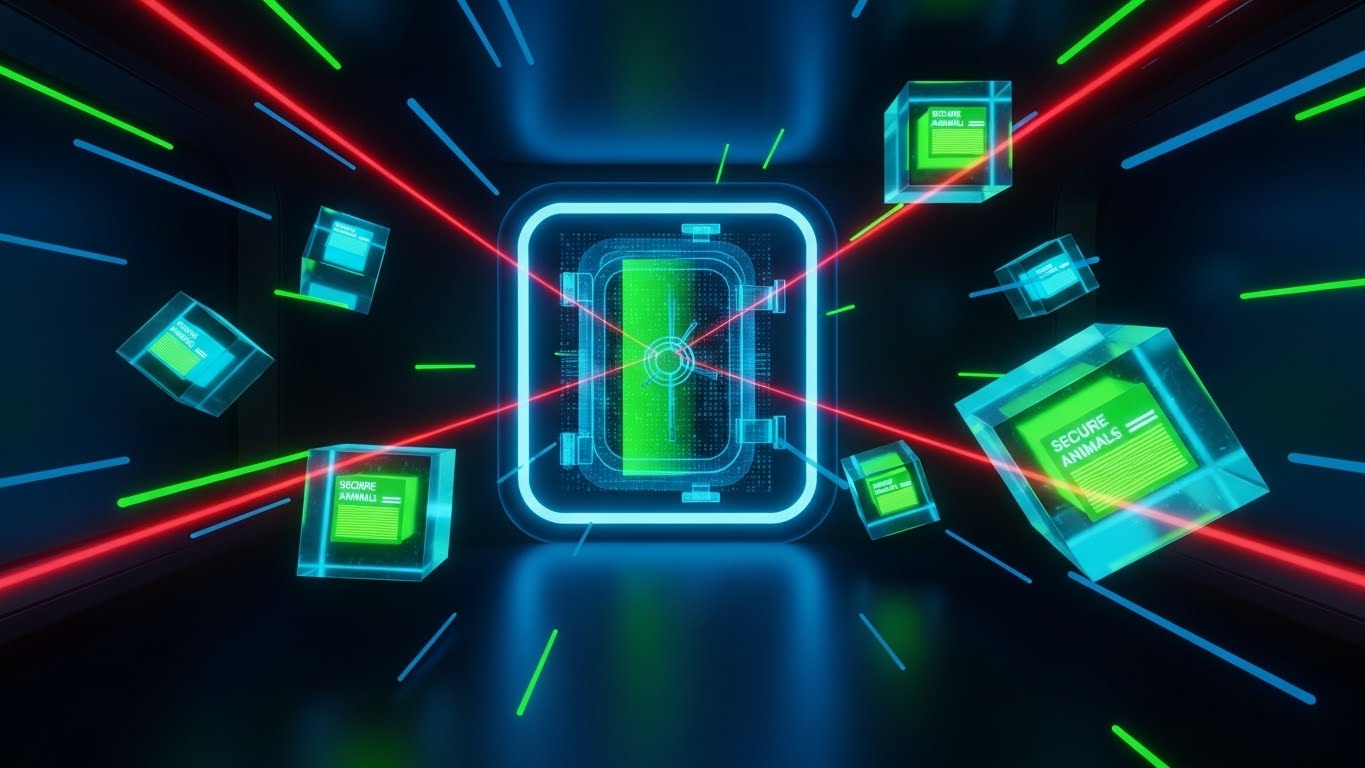 (Futuristic Neon/Dark Mode): Cyber Vault - Data Sovereignty