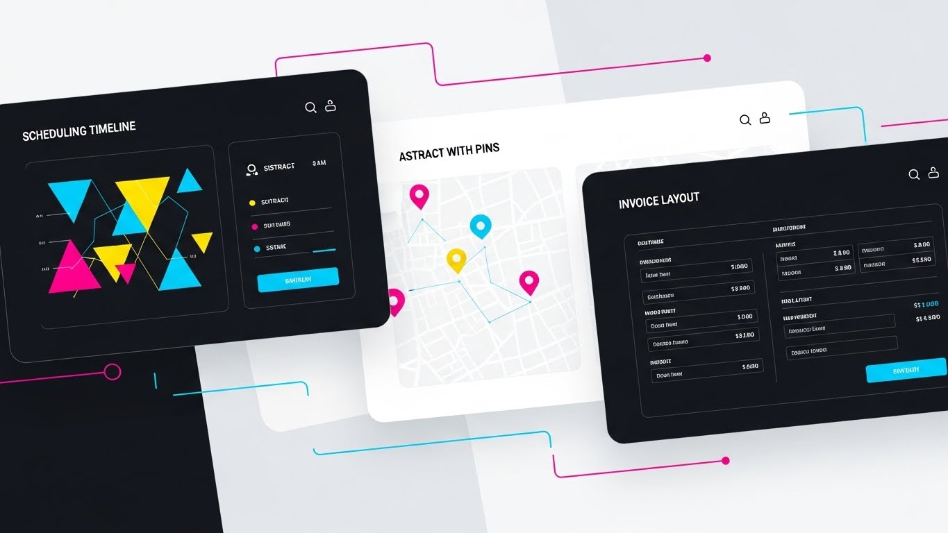 (Rapid UI Feature Montage): Sleek Dark Mode - Showcasing Feature Depth Quickly