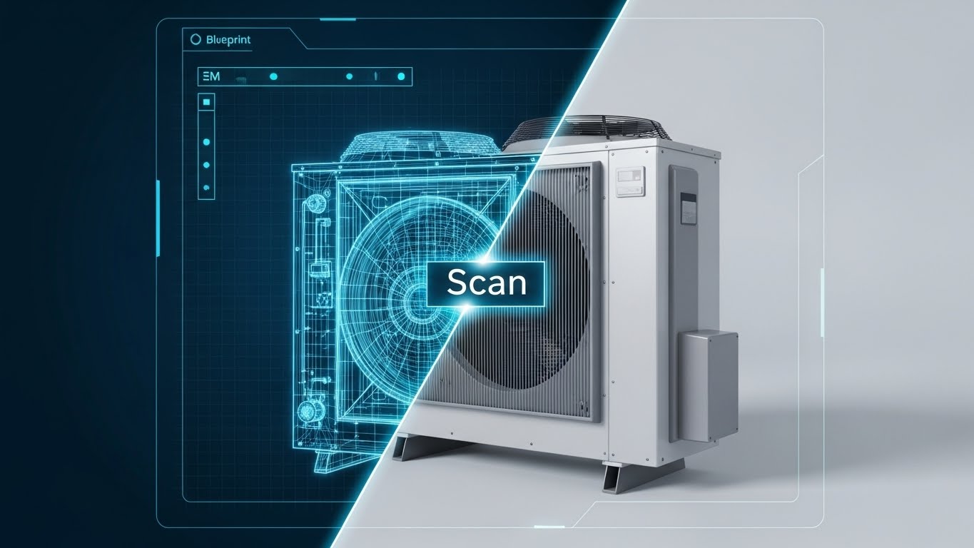 (Wireframe to Reality Transition): Blueprint Scan - Validating the Digital Twin
