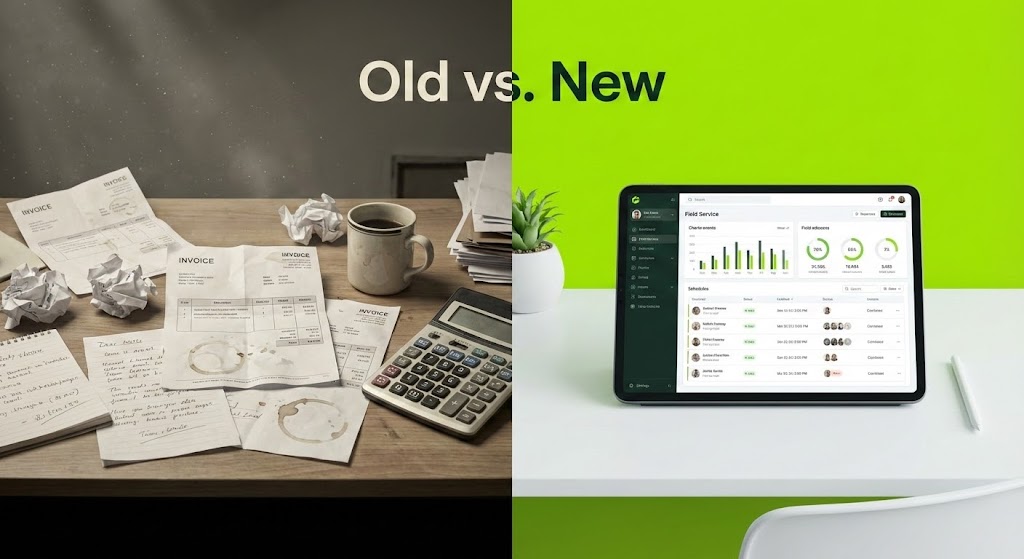 (Split Screen): Old vs. New - Highlighting Instant Efficiency Gains