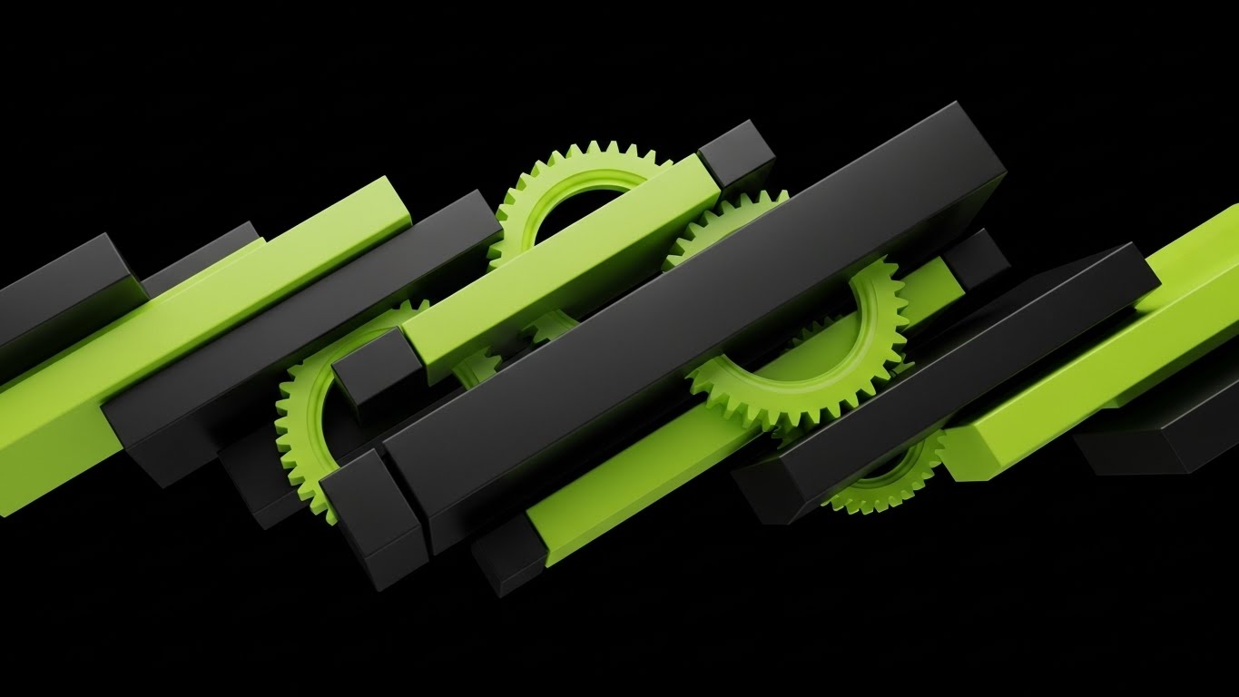 (Bold Kinetic Typography): Industrial Abstract Motion - Conveying Robust Operational Power