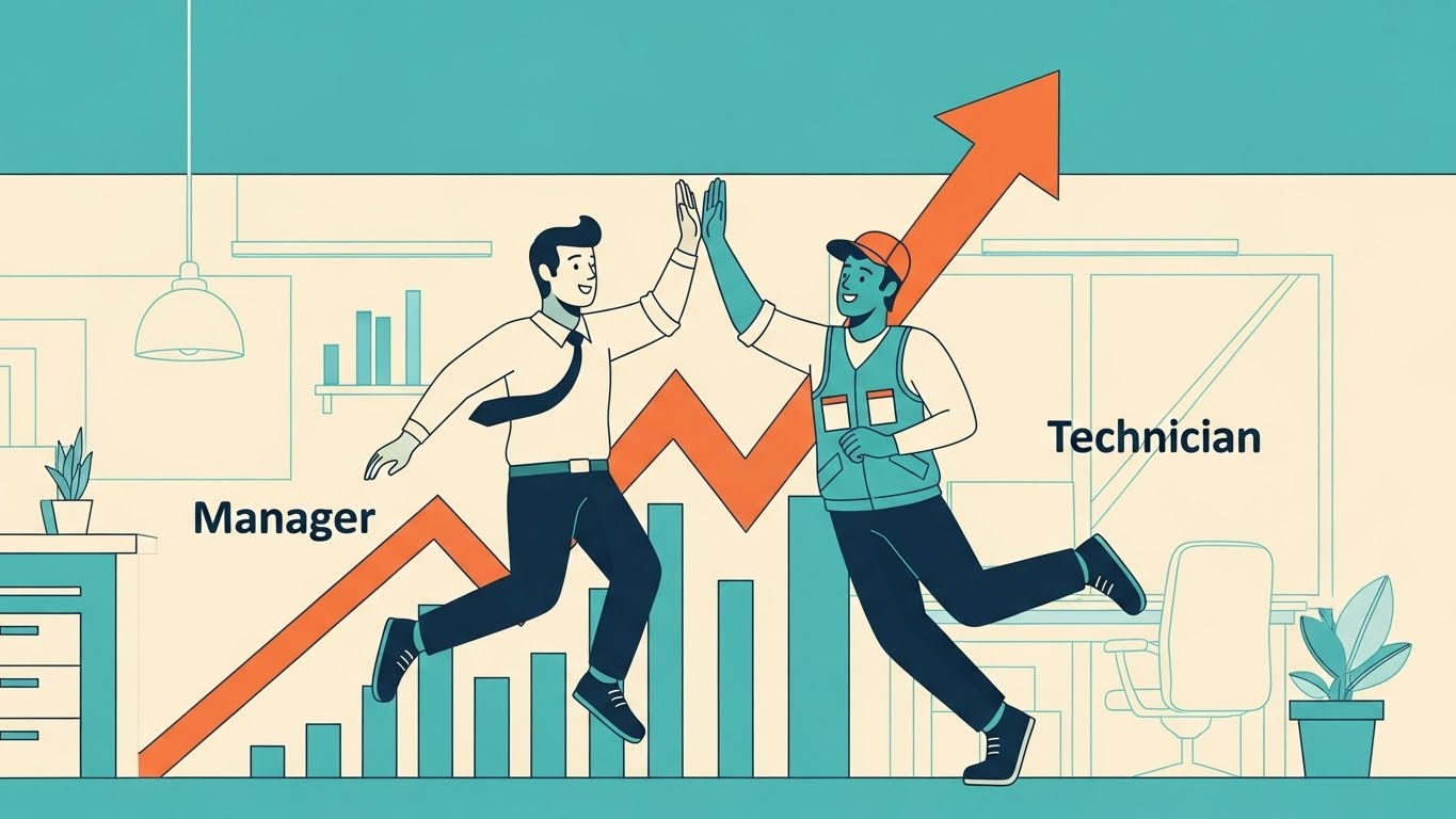 (2D Character-Driven Story): The Alignment High-Five - Celebrating Shared Success