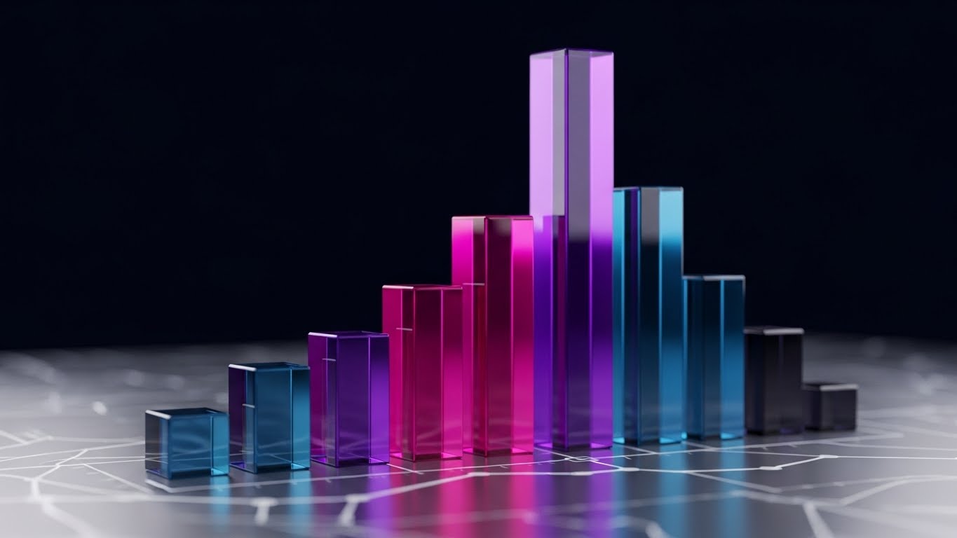 (Dynamic Data Visualization): Glass Data Pillars - Elevating Performance Metrics