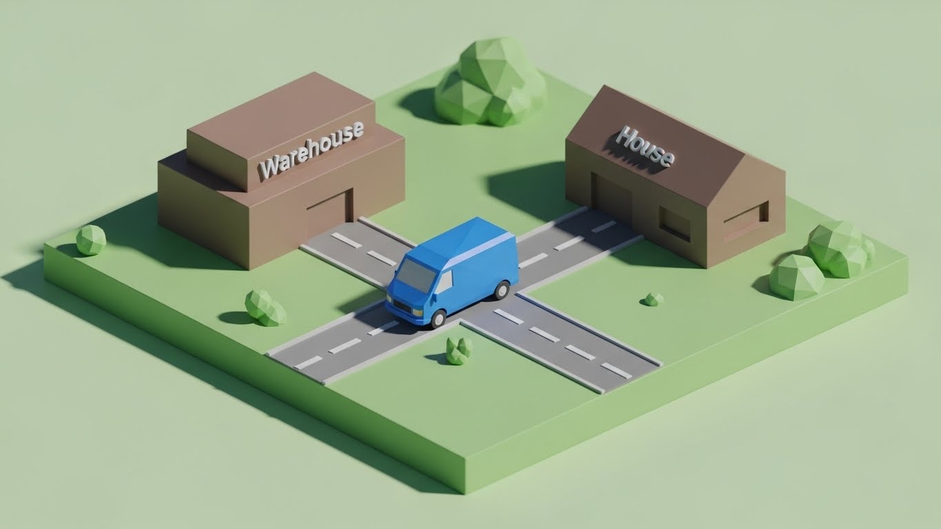 (Low-Poly 3D Modeling): The Direct Path - Simplifying the Service Journey