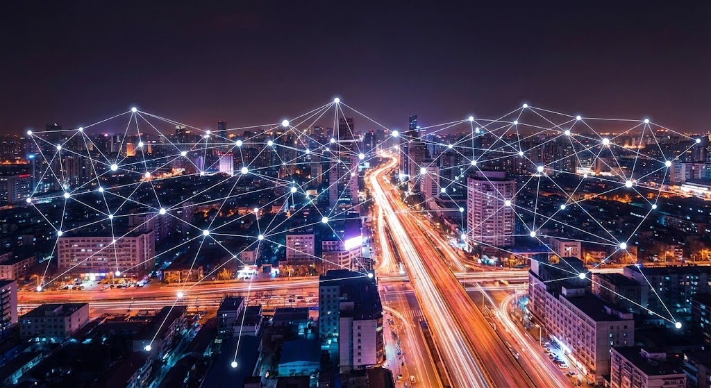 (Hyper-lapse Stock): City Network Lights + Amplifying Referral Reach