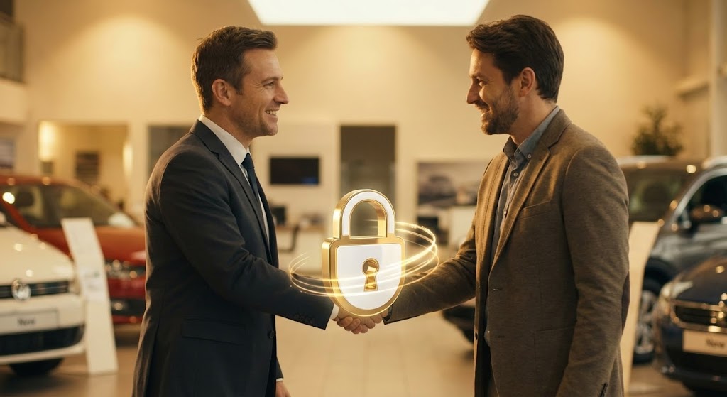 (Graphics Over Live Action): Handshake Lock + Securing Dealer Relationships