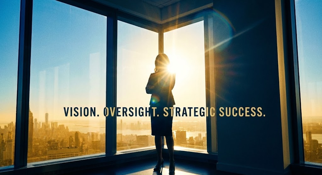 (Aspirational Stock Montage): Vision and Oversight