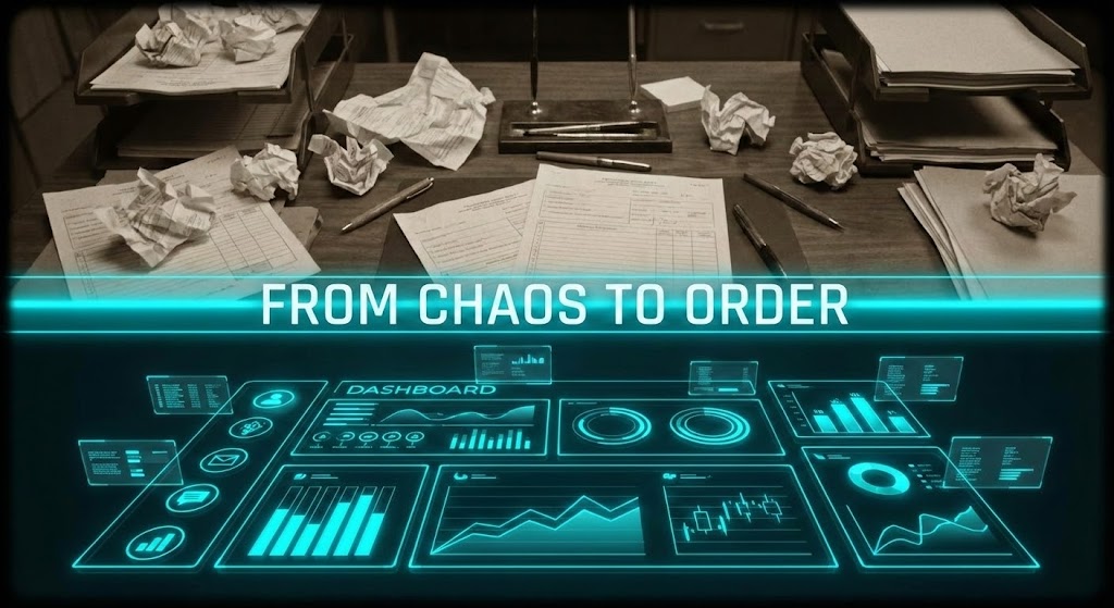 (Mixed Media): Analog Chaos to Digital Order