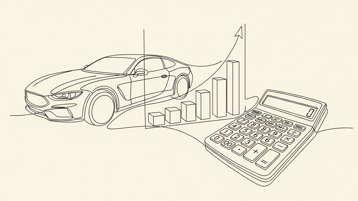 (2D Line Art): Continuous Logic & Financial Precision