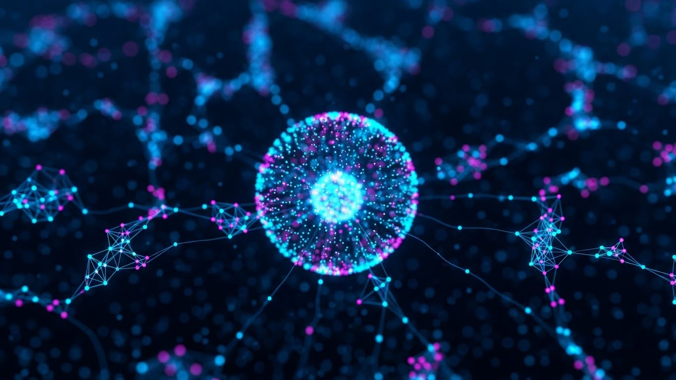 (Abstract 3D AI): Glowing Neural Sphere - Advanced Intelligence Security