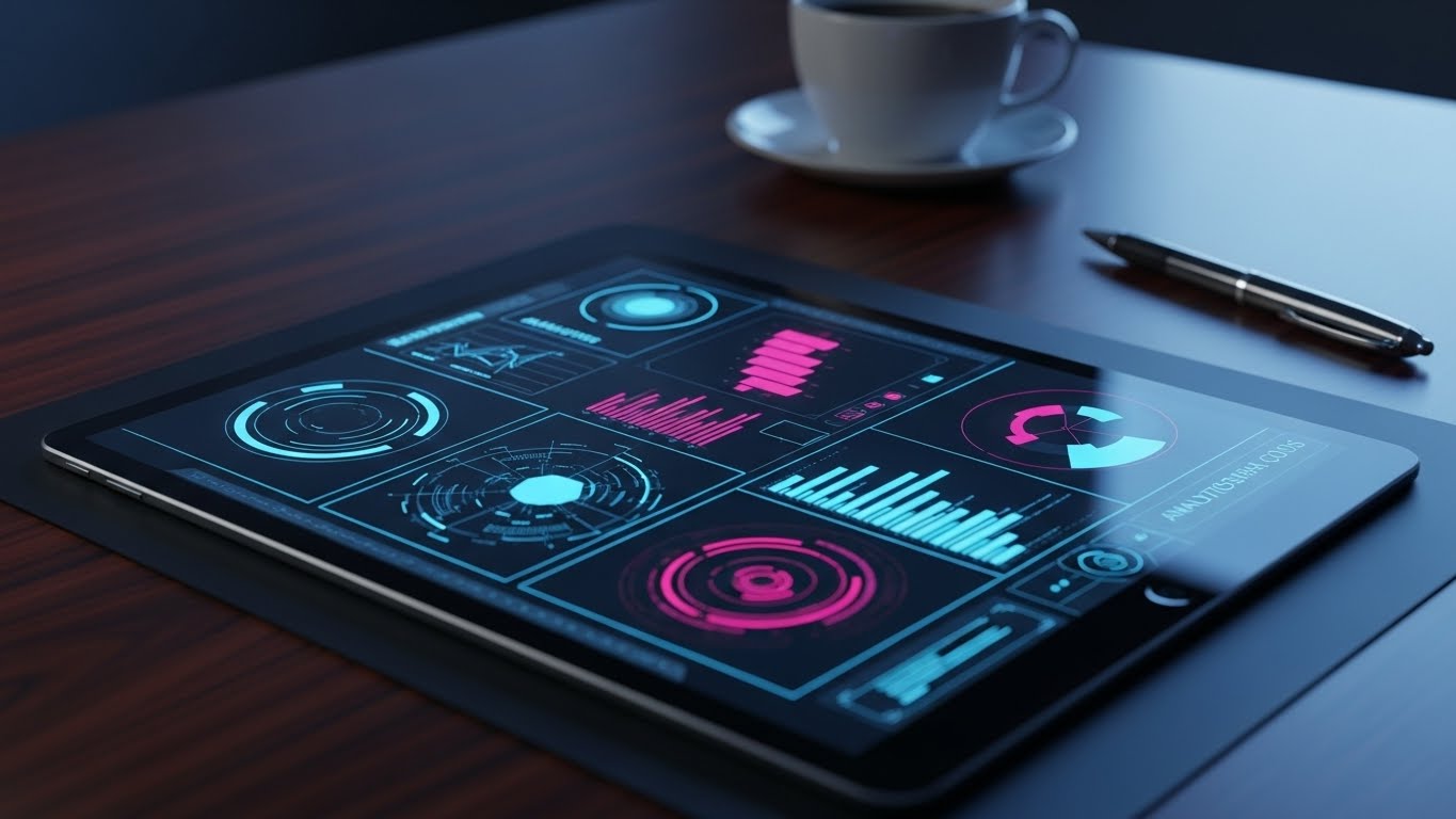 (Photorealistic 3D): Executive Desk Setup - Premium Enterprise Authority