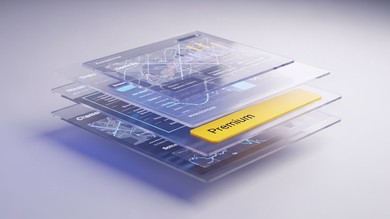 (3D Parallax UI): Exploded Data Layers - Unveiling Premium Value