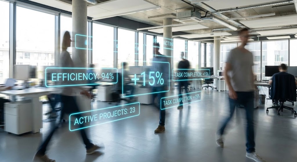 (Hyper-lapse + Data): Office Motion Overlay - Real-Time Performance Velocity