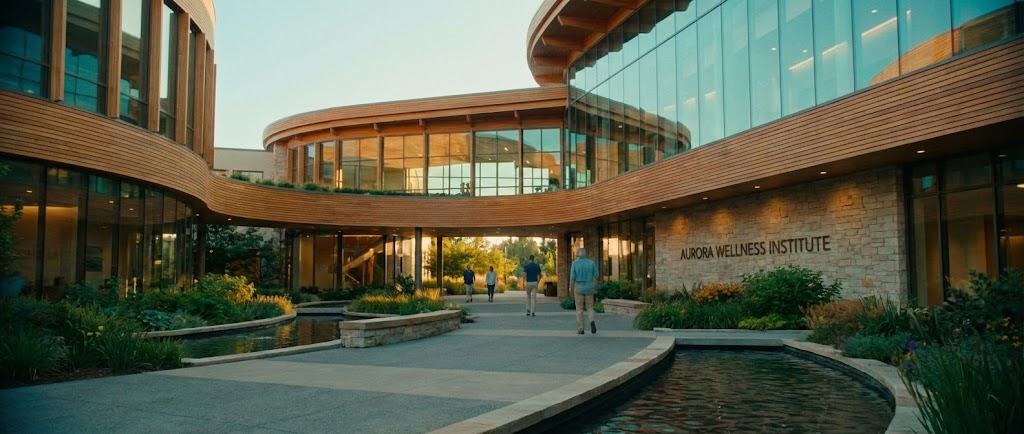 (Gen AI Cinematic): Biophilic Health Campus - The Institutional Vision