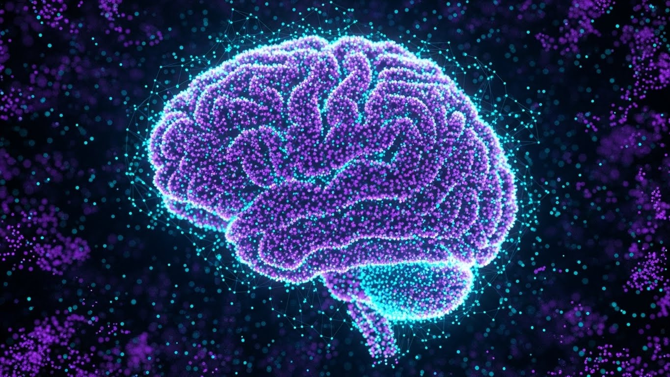 (Abstract 3D AI Visualization): Neural Complexity + Selling advanced intelligence.