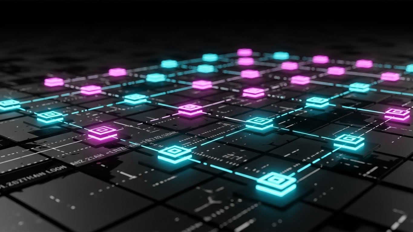 (Futuristic Neon/Dark Mode): Network Architecture + Validating technical sophistication.