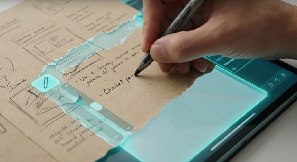 (AI generated mixed media video): Tactile Morph + Bridging physical divide.