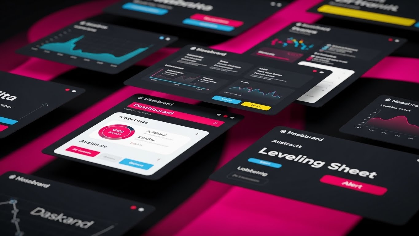 (Rapid UI Feature Montage): Floating Dashboards + Accelerating Sales Velocity