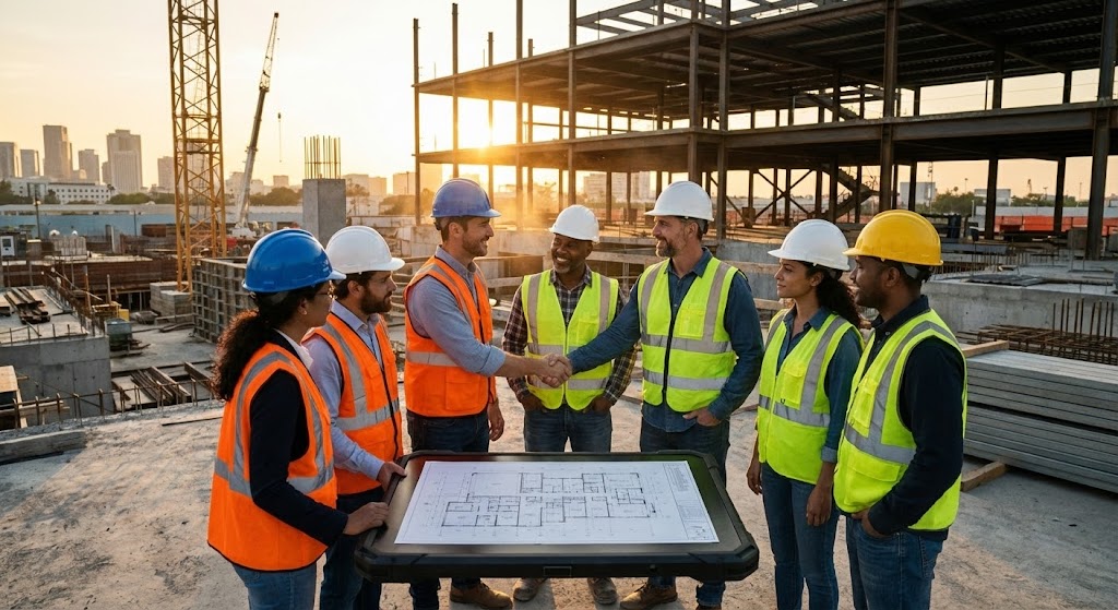 (Aspirational Stock Montage): Golden Hour Team + Building Stakeholder Trust